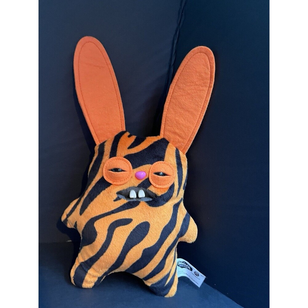Fuggler Funny Ugly Monster Plush Rabid Rabbit Tiger  Orange And Black